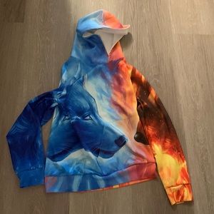 fire and ice wolves hoodie